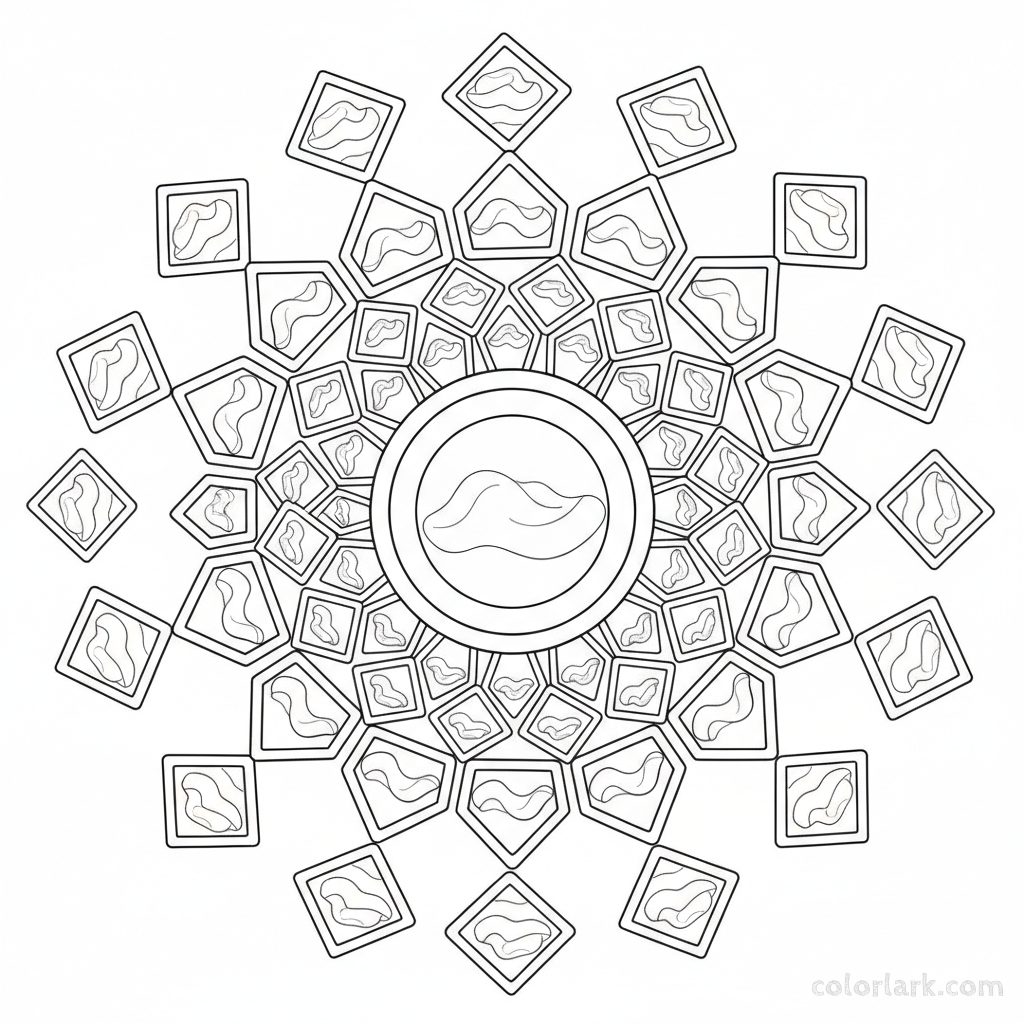 Holi gulal bowls pattern coloring page