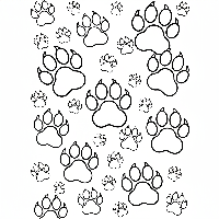 Indian Tiger Paw Print Pattern Coloring Page for Kids - Colorlark