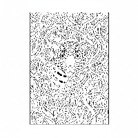Indian leopard hiding in vines coloring page