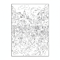 Lively Street Scene Holi Celebration coloring page - free printable for kids and adults.