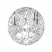 Indian leopard resting in jungle clearing, bathed in sunbeam coloring page.