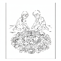 Kids' Holi Rangoli coloring page, Festival of Colors printable art.