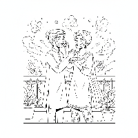 Couple celebrating first Holi coloring page